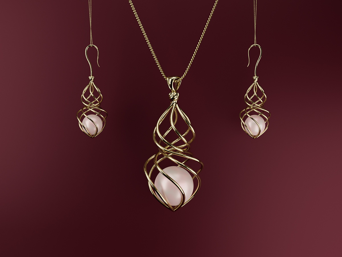 Product 3D Rendering. Custom Jewellery Design.